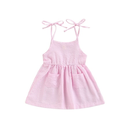 TheFound Little Girls Sweet Summer Slip Dress Toddlers Solid Shoulder Strap Sleeveless Lace Up Striped A-Line Sundress
TheFound Little Girls Sweet Summer Slip Dress Toddlers Solid Shoulder Strap Sleeveless Lace Up Striped A-Line Sundress