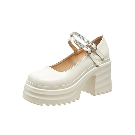 Gomelly Womens Lolita Shoe Chunky Dress Shoes Platform Mary Jane Heels Non-Slip Pumps Party Work Beige 7
Gomelly Womens Lolita Shoe Chunky Dress Shoes Platform Mary Jane Heels Non-Slip Pumps Party Work Beige 7
