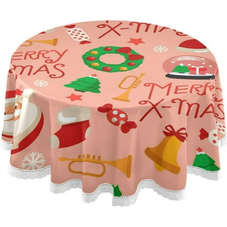 SKYSONIC Round Tablecloth 60In Merry Christmas Table Cover Water Resistant Spill Proof Large Table Cover for Indoor & Outdoor Family Gathering Dinner BBQ Christmas Decoration83
SKYSONIC Round Tablecloth 60In Merry Christmas Table Cover Water Resistant Spill Proof Large Table Cover for Indoor & Outdoor Family Gathering Dinner BBQ Christmas Decoration83