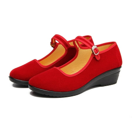 Black polyurethane bottom work shoes traditional cloth shoes women‘s wedge black velvet mother Shoes dance wedge dress shoes
Black polyurethane bottom work shoes traditional cloth shoes women‘s wedge black velvet mother Shoes dance wedge dress shoes