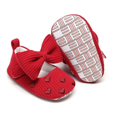 

Cathalem Baby Girl Shoes Size 2 Girls Single Shoes Heart Embroider Bowknot First Walkers Shoes Toddler Boot Baby Shoes Red 0 Months