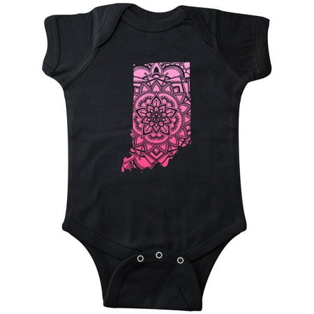 Inktastic Indiana Silhouette Mandala Gift Baby Boy or Baby Girl Bodysuit