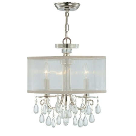 Crystorama 5623-CH Hampton 3-Light Drum Shade Chandelier