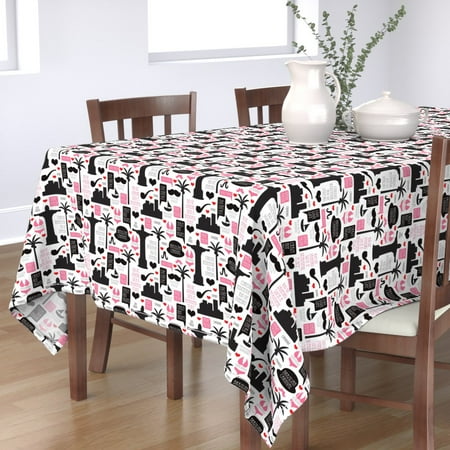 Tablecloth Rio De Janeiro Summer Monte Christo Brazil Retro Travel Cotton Sateen