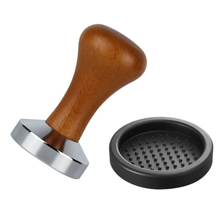 51mm Espresso Coffee Tamper with Tamper Mat Aluminum Flat Base Wooden Handle for Espresso Machines Accessory
51mm Espresso Coffee Tamper with Tamper Mat Aluminum Flat Base Wooden Handle for Espresso Machines Accessory