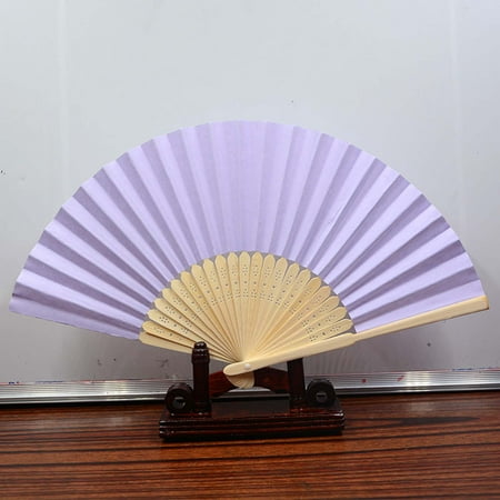 Lydiaunistar Tools on Clearance Pattern Folding Dance Wedding Party Lace Silk Folding Hand Held Solid Color Fan