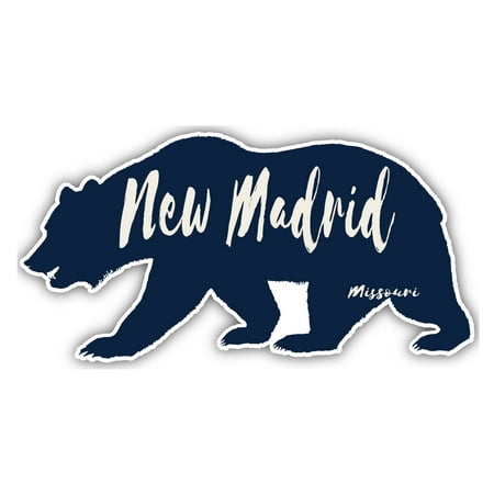 New Madrid Missouri Souvenir 3x1.5-Inch Fridge Magnet Bear Design