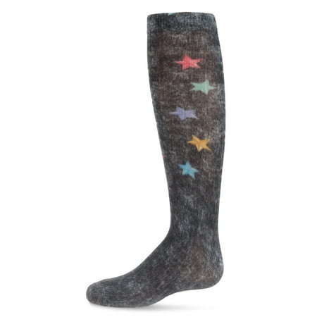 MeMoi Distressed Wash Denim Stars Knee High Sock - Girls - Female