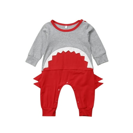 Baby Spring Romper Patchwork Long Sleeve Shoulder Buttons Round Neck Romper