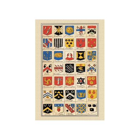 Examples of Blazonry - Newdigale, Grafton, St. Clare, Et Al. Print (Unframed Paper Print 20x30)