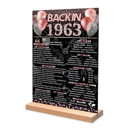 60th Birthday Anniversary Decorations Women Rose Gold 60th Birthday Centerpiece Double-Sided Back I
60th Birthday Anniversary Decorations Women Rose Gold 60th Birthday Centerpiece Double-Sided Back I