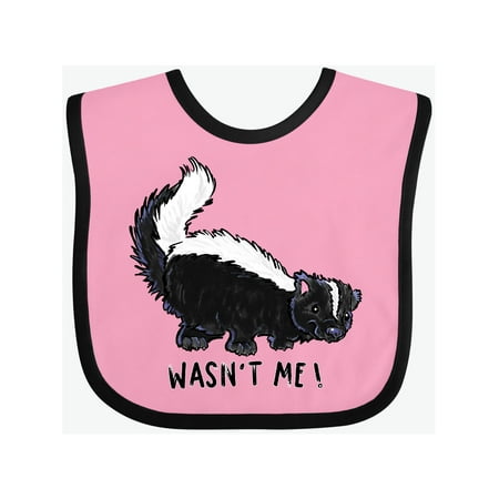 Inktastic Animals Cute Skunk Wasn t Me! Gift Baby Boy or Baby Girl Bib