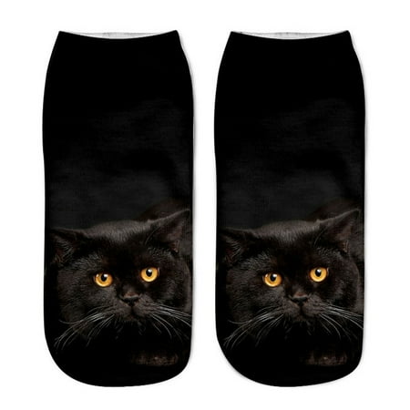 MRULIC socks for women Unisex Anklet Short Popular 3D Casual Socks Socks Socks Printed Cat Socks F + One size