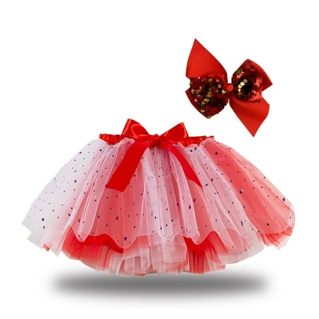 IROINNID Mini Tutu Skirt For Toddler Girls Cute Party Dance Splice Rainbow Net Yarn Sequins Tulle Skirt Bow Hairpin Suit Red
IROINNID Mini Tutu Skirt For Toddler Girls Cute Party Dance Splice Rainbow Net Yarn Sequins Tulle Skirt Bow Hairpin Suit Red