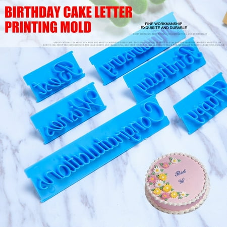 6Pcs / Set Handwriting Fondant Cake Embossing Mold Plastic Letters Decoration Tool for Happy Birthday Best Wishes Baking New
6Pcs / Set Handwriting Fondant Cake Embossing Mold Plastic Letters Decoration Tool for Happy Birthday Best Wishes Baking New