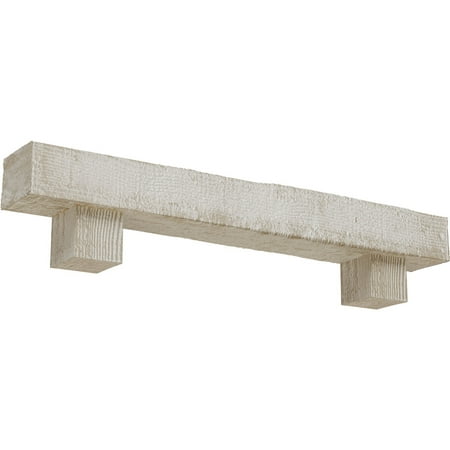 Ekena Millwork 6 H x 8 D x 72 W Rough Sawn Faux Wood Fireplace Mantel Kit w/ Alamo Corbels White Washed
Ekena Millwork 6 H x 8 D x 72 W Rough Sawn Faux Wood Fireplace Mantel Kit w/ Alamo Corbels White Washed