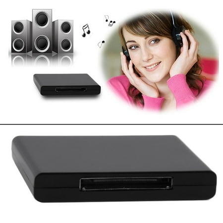 [해외] LESHP New Arrival Bluetooth A2DP Music Audio 30 Pin Receiver Adapter for iPod iPhone iPad Speaker Dock Audio Music Receiver Black Hot