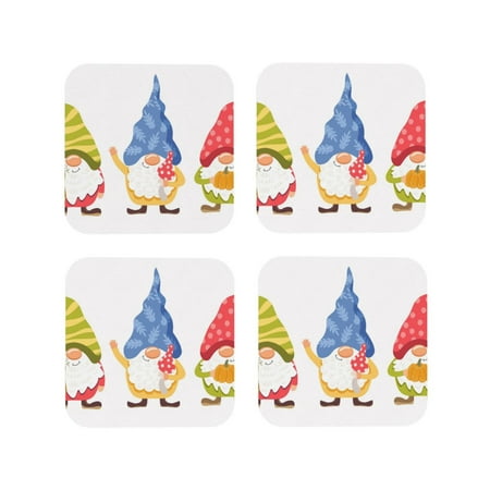 Tideii Autumn Funny Gnomes for Leather Coasters 4 Pieces Anti-fouling and Anti-scalding Decorative Coasters Suitable for Restaurants Kitchens Coffee Shops-Square
Tideii Autumn Funny Gnomes for Leather Coasters 4 Pieces Anti-fouling and Anti-scalding Decorative Coasters Suitable for Restaurants Kitchens Coffee Shops-Square