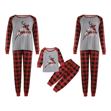 Matching Family Christmas Pajamas Set Santa Deer Print Plaid Pants for Baby Kids Teens and Adults
Matching Family Christmas Pajamas Set Santa Deer Print Plaid Pants for Baby Kids Teens and Adults