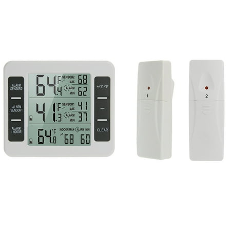 TureClos Refrigerator Thermometer Wireless Indoor Outdoor Digital Thermometer Temperature Receiver Transmitter
TureClos Refrigerator Thermometer Wireless Indoor Outdoor Digital Thermometer Temperature Receiver Transmitter