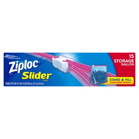 ziploc gallon storage slider bags