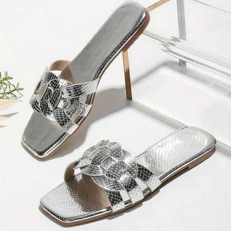 Elevate Your Summer: Chic Slip-On Flat Sandals with Lightweight Cross Straps Square Toe Design - Effortless Style & Comfort
Elevate Your Summer: Chic Slip-On Flat Sandals with Lightweight Cross Straps Square Toe Design - Effortless Style & Comfort