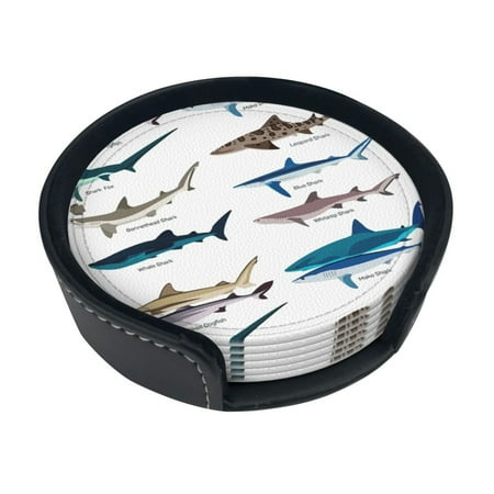 Round Pu Leather Coaster Types Of Sharks Bronze Whaler Maritime Design Nautical Themeprinted Heat - Resistant Beverage Cup Mat Kitchen Office Dining Room Table - Drink Protector 6-Slice
Round Pu Leather Coaster Types Of Sharks Bronze Whaler Maritime Design Nautical Themeprinted Heat - Resistant Beverage Cup Mat Kitchen Office Dining Room Table - Drink Protector 6-Slice