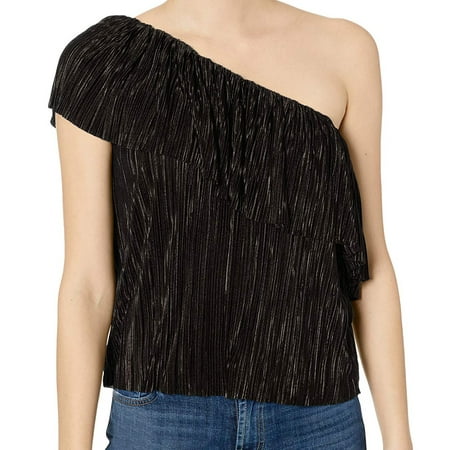 Women's Blouse Small Out On The Town Pleated Top S