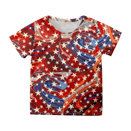 T-Shirts for Girls Summer Short Sleeve independence Day Prints Round Neck Fashion Casual Style Girls Shirts
T-Shirts for Girls Summer Short Sleeve independence Day Prints Round Neck Fashion Casual Style Girls Shirts