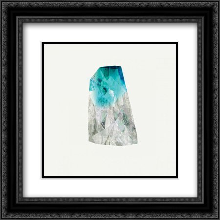 Crystal II 2x Matted 20x20 Black Ornate Framed Art Print by PI Studio