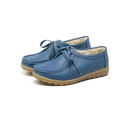 Welliumy Womens Loafers Lace Up Flats Plush Lined Casual Shoes Driving Boat Shoe Walking Fashion Winter Warm Blue 7.5
Welliumy Womens Loafers Lace Up Flats Plush Lined Casual Shoes Driving Boat Shoe Walking Fashion Winter Warm Blue 7.5