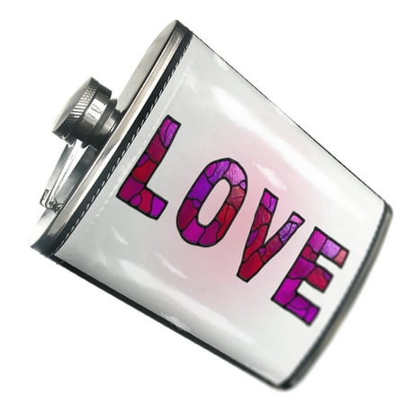 NEONBLOND Flask Love Purple Stained Glass