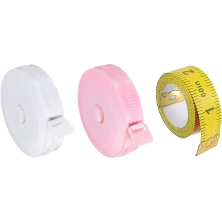 3pcs Soft Tape Measure Set 150cm/60 Retractable Measuring Ruler with 150cm/60 Multicolor Soft Ruler for Body Cloth Sewing Light Pink White
3pcs Soft Tape Measure Set 150cm/60 Retractable Measuring Ruler with 150cm/60 Multicolor Soft Ruler for Body Cloth Sewing Light Pink White
