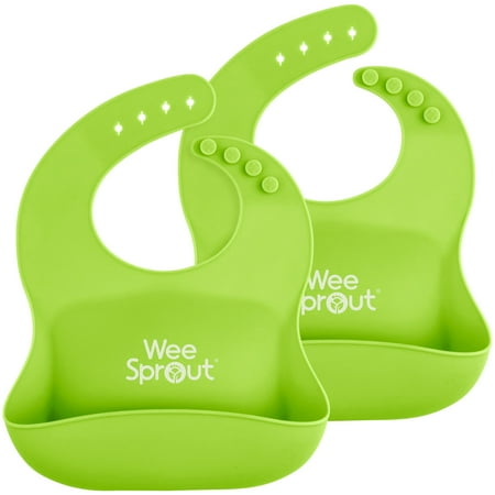 WEESPROUT Waterproof Silicone Baby Bibs (Set of 2) | Pocket to Catch Food
WEESPROUT Waterproof Silicone Baby Bibs (Set of 2) | Pocket to Catch Food