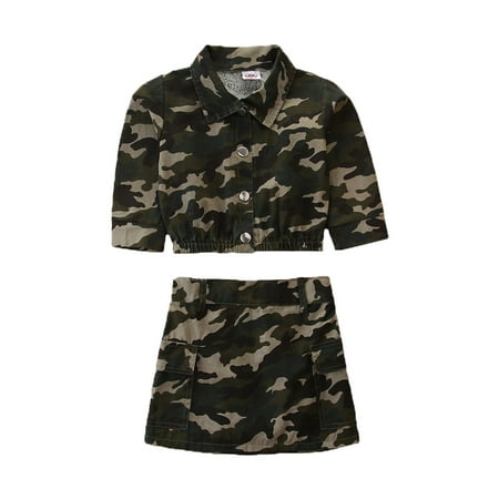 Zlekejiko Toddler Girls Spring Winter Long Sleeve Camouflage Color Coat Tops Skirt 2PCS Outfits Clothes Set
Zlekejiko Toddler Girls Spring Winter Long Sleeve Camouflage Color Coat Tops Skirt 2PCS Outfits Clothes Set