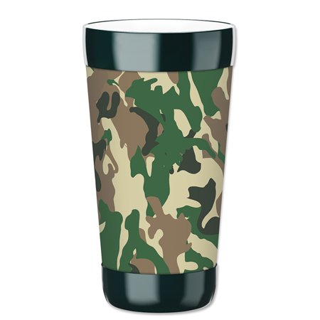 Mugzie 16-Ounce Tumbler Drink Cup with Removable Insulated Wetsuit Cover - Camo