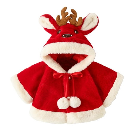 OBEEII Toddlers Baby Boys Girls Christmas Cape Cloak Baby Girl Thickened Velvet Hooded Coat Elk-shaped With a Velvet Cloak 70 red
OBEEII Toddlers Baby Boys Girls Christmas Cape Cloak Baby Girl Thickened Velvet Hooded Coat Elk-shaped With a Velvet Cloak 70 red