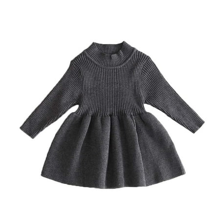 Caitzr Newborn Baby Girls Knit Dress Solid Color Round Neck Long Sleeves Knee-Length Ruffle Sweater Dress
Caitzr Newborn Baby Girls Knit Dress Solid Color Round Neck Long Sleeves Knee-Length Ruffle Sweater Dress