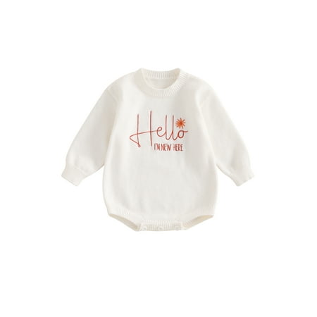 Suealasg Newborn Girl Boy Sweater Romper Baby Fall Winter Clothes 3 6 12 18 Months Infant Long Sleeve Letter Knitted Sweater Bodysuit
Suealasg Newborn Girl Boy Sweater Romper Baby Fall Winter Clothes 3 6 12 18 Months Infant Long Sleeve Letter Knitted Sweater Bodysuit