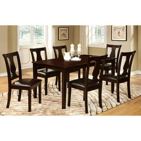 Furniture of America Arteria 7-Piece Dining Table Set - Espresso