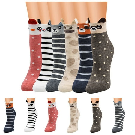 Hanas Fashion Socks 6 Pairs Women Girls Print Cartoon Bear Animal Stripe Mid Tube Cute Socks Multi-color One Size 
Hanas Fashion Socks 6 Pairs Women Girls Print Cartoon Bear Animal Stripe Mid Tube Cute Socks Multi-color One Size