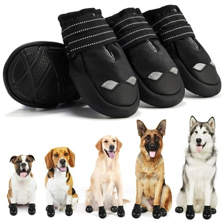 JZXOIVA Dog Boots Waterproof Dog Shoes Dog Shoes for Small Dogs Paw Protectors with Non-Slip Rubber Bottom for Outdoor Hiking and Running Dog Booties with Reflective Straps 4PCS/Set
JZXOIVA Dog Boots Waterproof Dog Shoes Dog Shoes for Small Dogs Paw Protectors with Non-Slip Rubber Bottom for Outdoor Hiking and Running Dog Booties with Reflective Straps 4PCS/Set