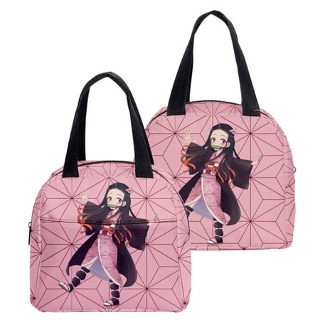 

Demon Slayer Lunch Bags Portable Insulated Cooler Thermal Cold Food Picnic Travel Lunch Box for Women Kids #02