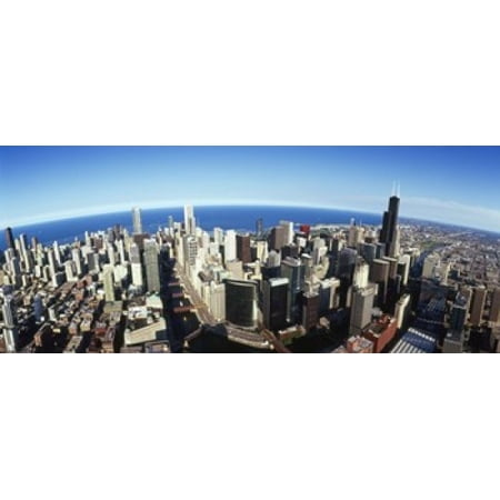 Aerial view of a city Chicago Cook County Illinois USA 2010 Stretched Canvas - Panoramic Images (15 x 6)