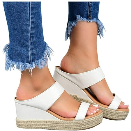 Women Fashion Womens Wedge Sandals Leather Slip on Platform Sandal Comfortable Beach Flats Shoes
Women Fashion Womens Wedge Sandals Leather Slip on Platform Sandal Comfortable Beach Flats Shoes