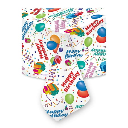 70 x 108 inch Happy Birthday Tablecloth White Restaurant Quality Polyester Fabric Machine Wash and Dry No Wrinkles No Iron No Stains Made in USA
70 x 108 inch Happy Birthday Tablecloth White Restaurant Quality Polyester Fabric Machine Wash and Dry No Wrinkles No Iron No Stains Made in USA