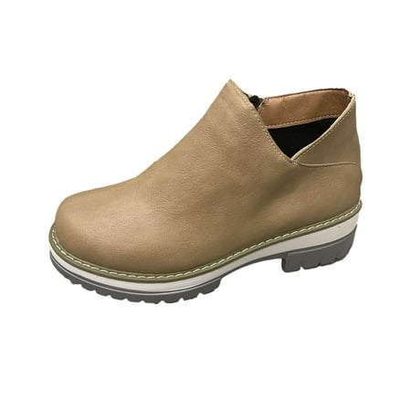 Ankle Boots for Women Vintage Women Slip on Ankle Boots Pointed Toe Round Head Thick Heel Short Shoes
Ankle Boots for Women Vintage Women Slip on Ankle Boots Pointed Toe Round Head Thick Heel Short Shoes