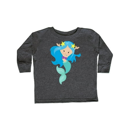 Inktastic Cute Mermaid With Long Blue Hair Green Tail Gift Toddler Toddler Girl Long Sleeve T-Shirt
Inktastic Cute Mermaid With Long Blue Hair Green Tail Gift Toddler Toddler Girl Long Sleeve T-Shirt