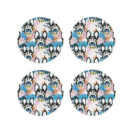 Drink Coasters Set of 4 Bohemian Cute French Bulldog Leather Coasters for Coffee Table Protector Heat Resistant Cute Coasters for Home Decor Housewarming Gifts Bar Kitchen 4 Inch Round Shape
Drink Coasters Set of 4 Bohemian Cute French Bulldog Leather Coasters for Coffee Table Protector Heat Resistant Cute Coasters for Home Decor Housewarming Gifts Bar Kitchen 4 Inch Round Shape