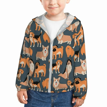 Sun Hoodie for Kids Corgi Collie Pug Long Sleeve Swim Fishing Shirts Sun Protection Zip Up Jacket Clothing Athletic Hoodie 
Sun Hoodie for Kids Corgi Collie Pug Long Sleeve Swim Fishing Shirts Sun Protection Zip Up Jacket Clothing Athletic Hoodie